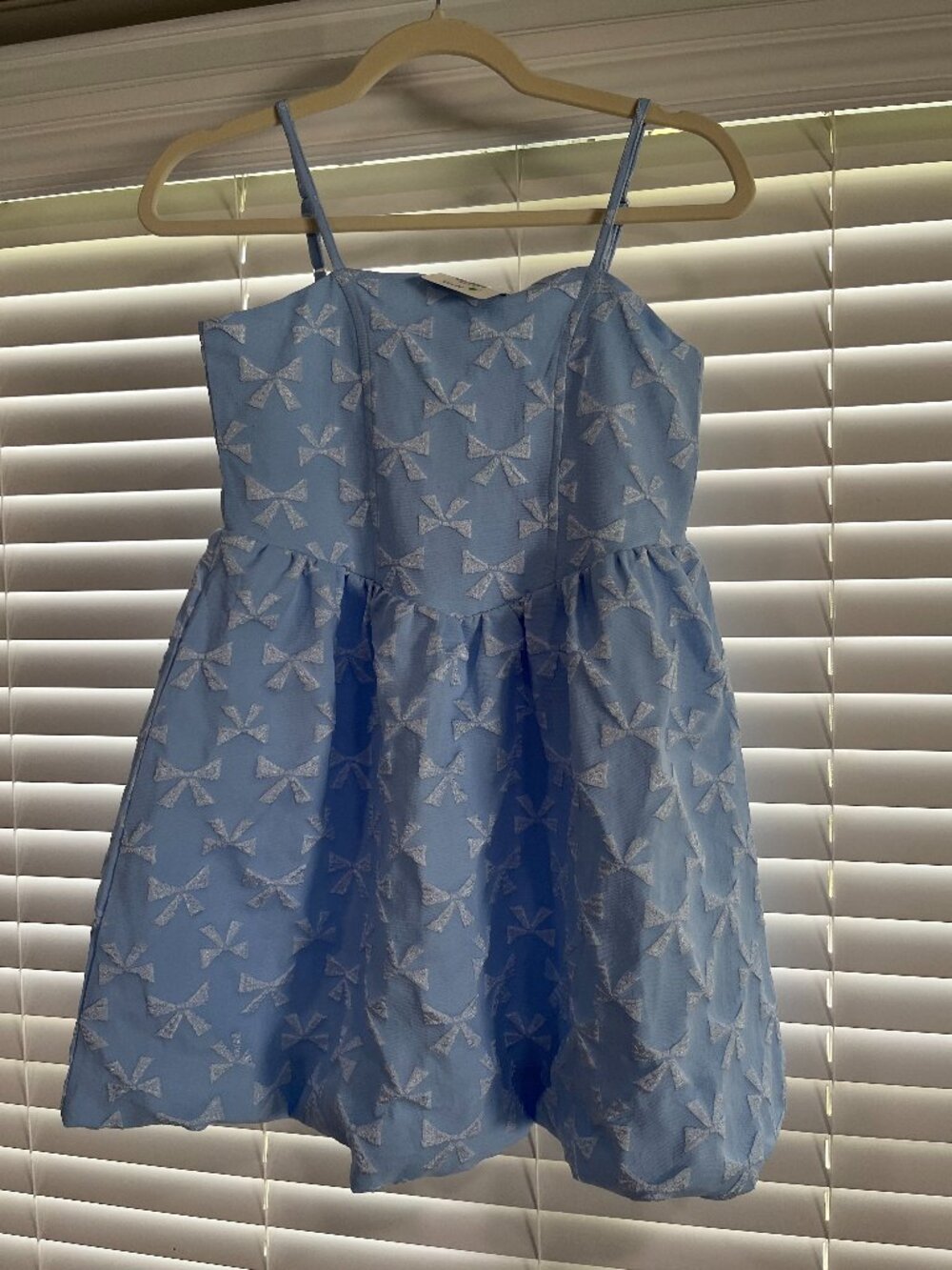 Girl - 12 & 14 - NWT Tweenstyle Bows Balloon Dress in Baby Blue